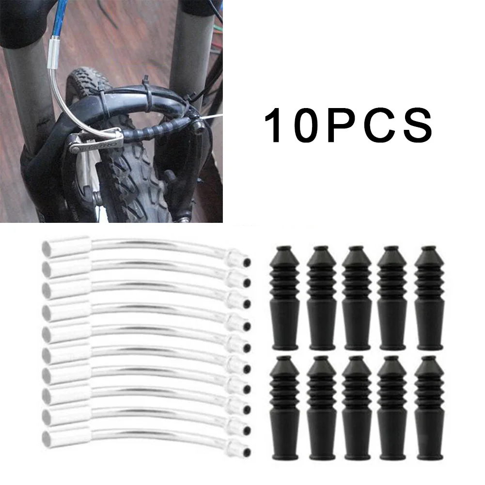 

10pcs V Brake Noodle And Boot Set MTB Mountain Bike Outdoor Noodles Cable Guide Bend Tube Pipe Sleeves Protector Hose Brake