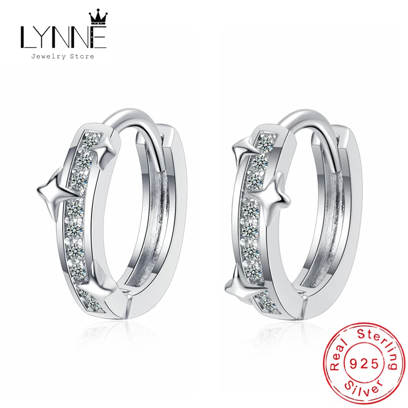 Новые серьги-кольца в стиле панк-рок для девочек и мужчин с блестящими звездами