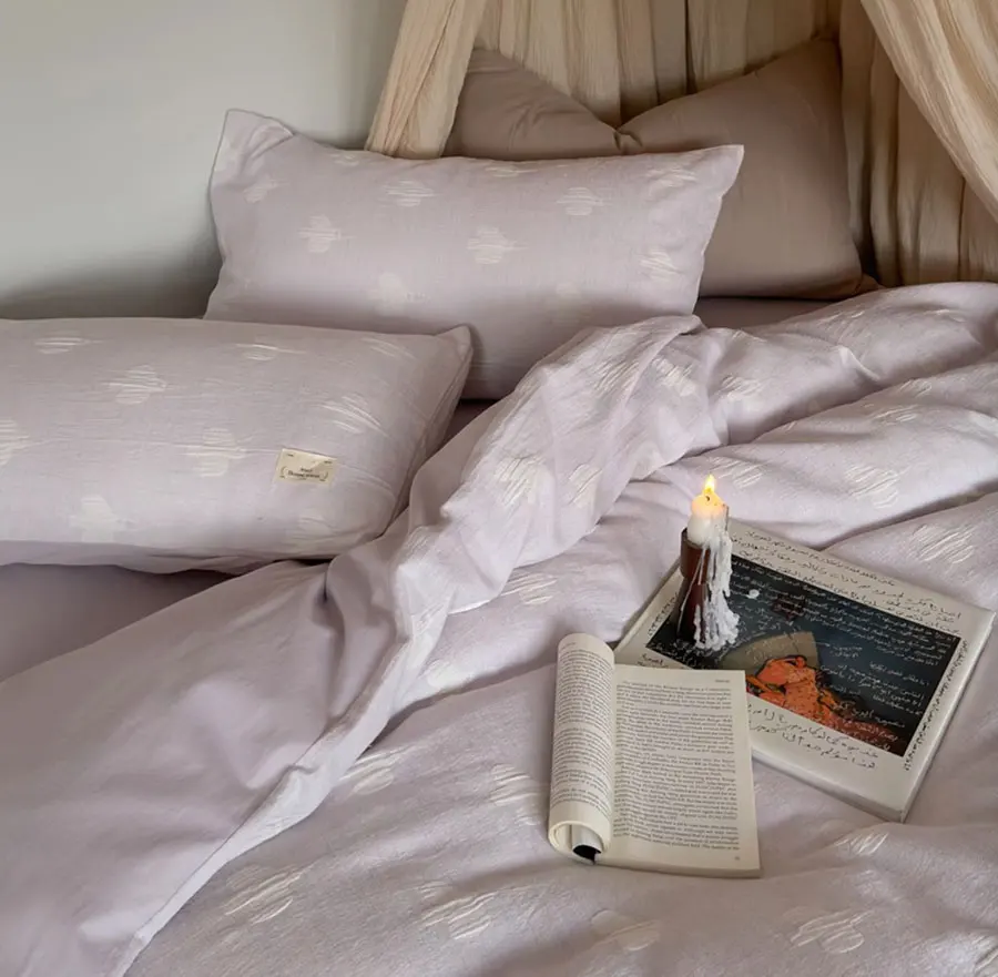 Элегантный романтический комплект постельного белья с птицей и голубой полный