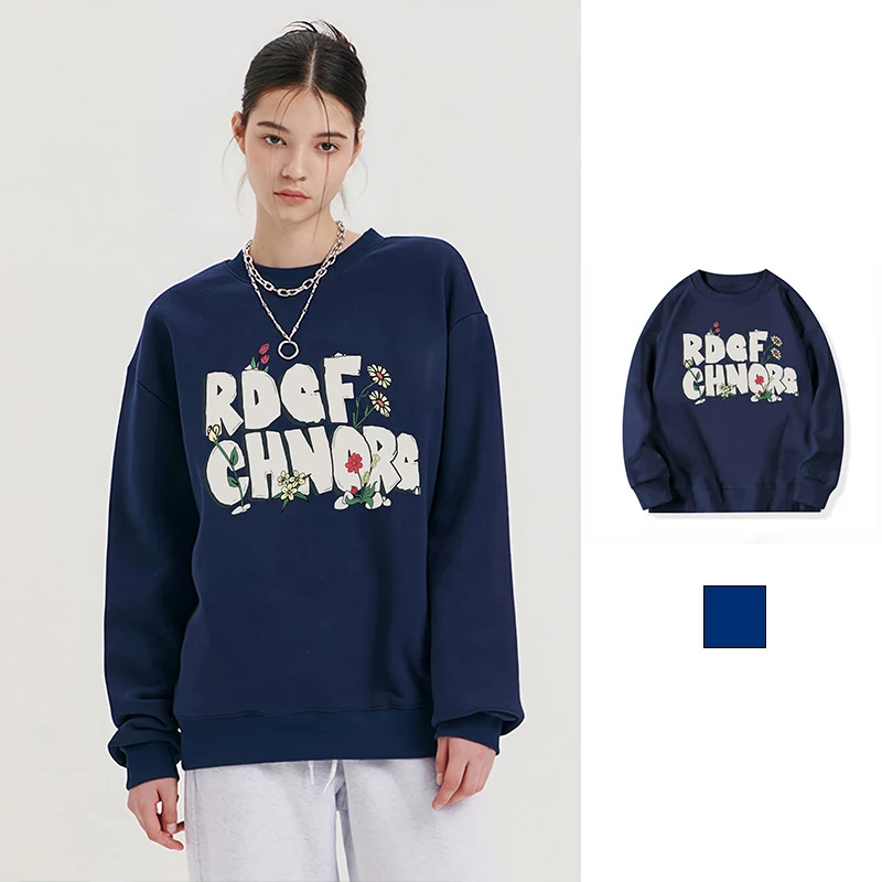 

Autumn Winter Women Harajuku Hoodies Letter Sweatshirt Long Sleeve Turtleneck Fleece Girls Pullover