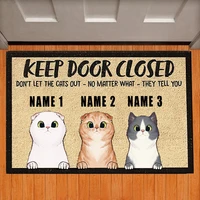 keep door closed custom dog cat name doormat rug personalized floor mats carpet all color all logo home decor accessory