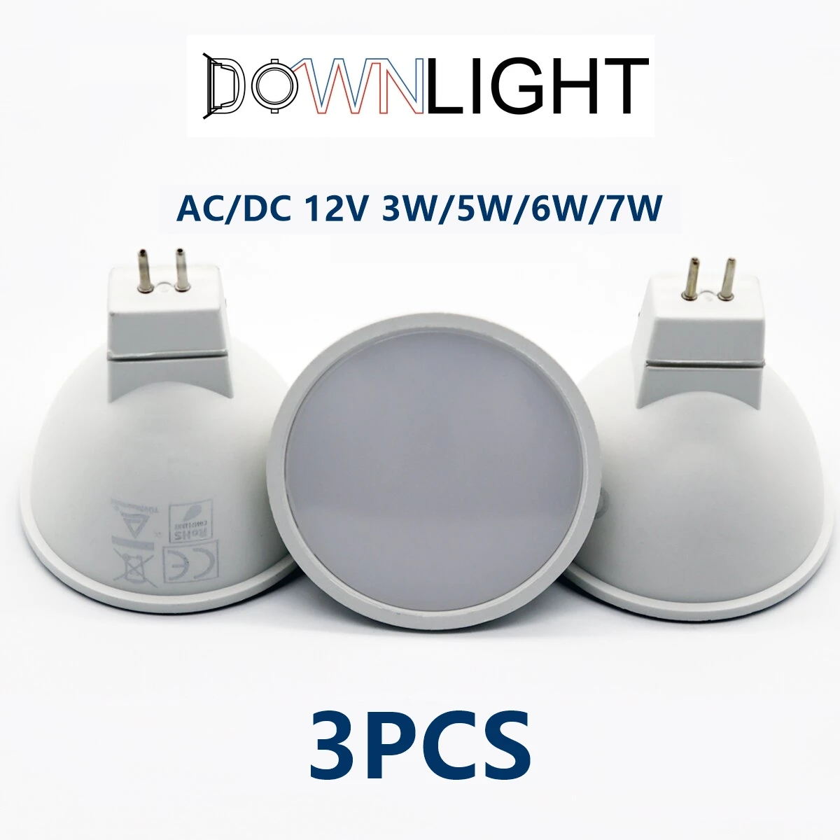 

3PCS LED Spotlight bulb MR16 GU5.3 low pressure AC/DC 12V Light Angle 38/120 degrees Suitable for kitchen, study, living room