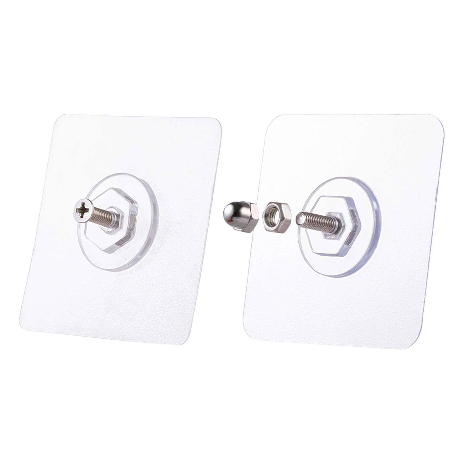 

10Pcs PVC Strong Adhesive Nails Wall Shower Seamless Wall Hook Waterproof Durable Sticky Kitchen Bathroom Screw Hook Hanger