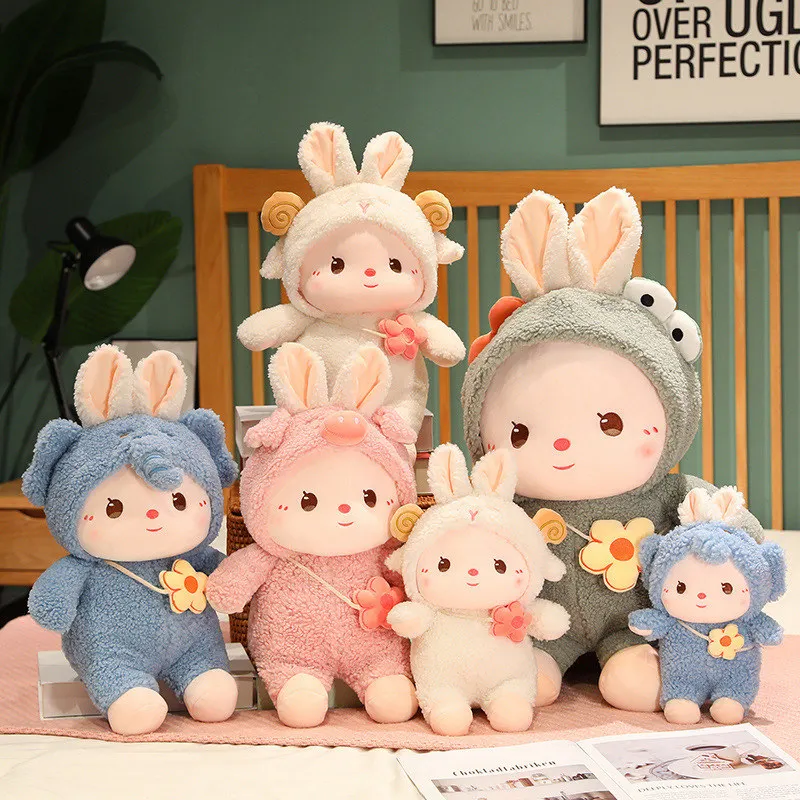 

Плюшевые игрушки, суперкавайный кролик, 30-70 см, милый слон, свинка, овечка, мягкая подушка для сопровождения, подарок для детей на день рождения, куклы