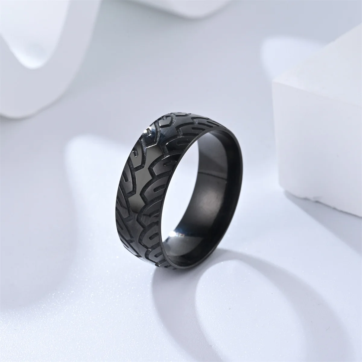 51JEWELRY 8 мм кольца из нержавеющей стали для мужчин и женщин подарок на день