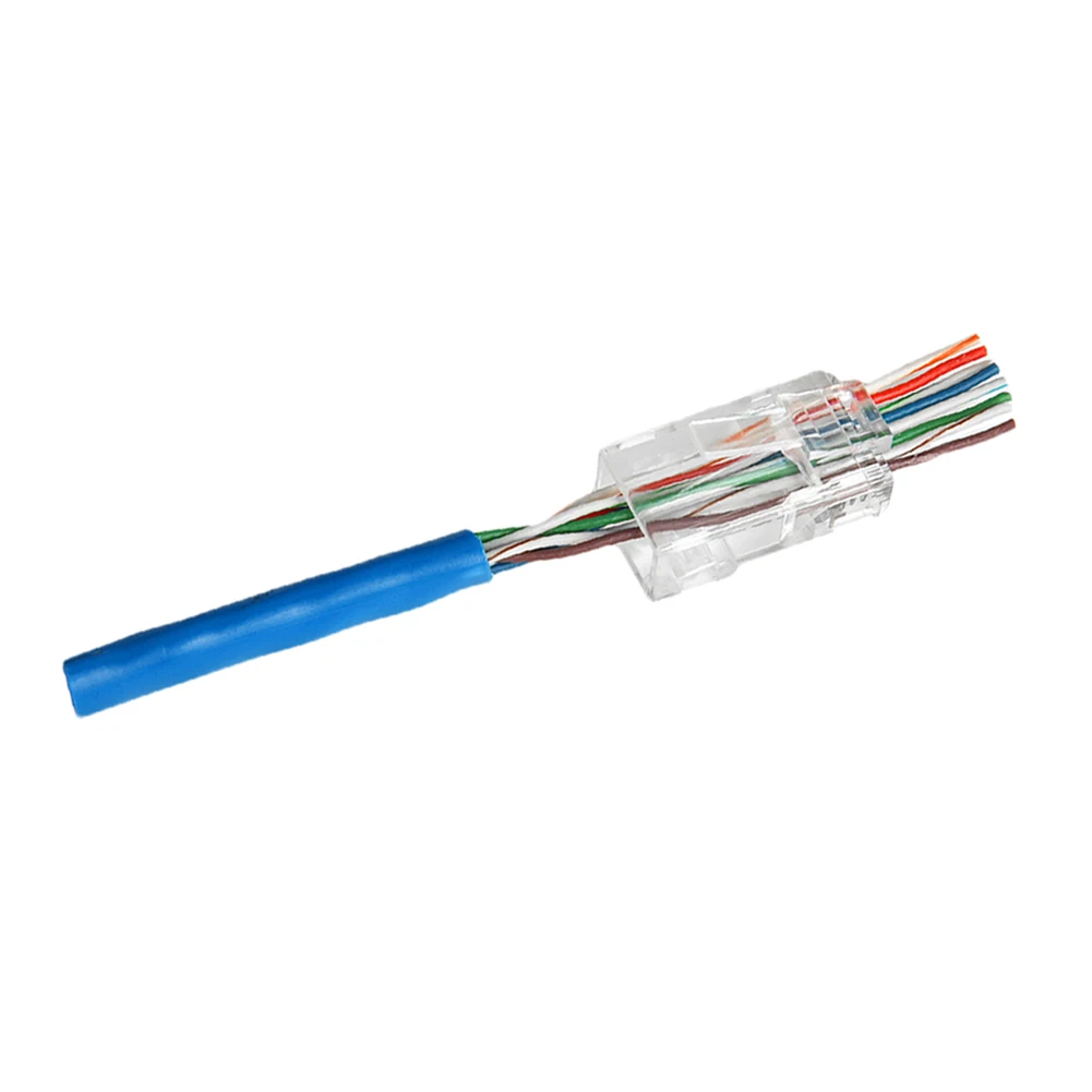 Сетевой неэкранированный разъем Rj45 Модульные вилки Utp с отверстиями 50 шт. 8P8C