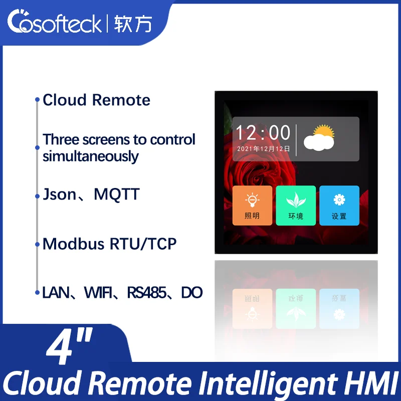 Cosofteck-C040A 4 дюйма 480*480 iot lcd smart hmi промышленный сенсорный экран C040A Modbus RTU TCP