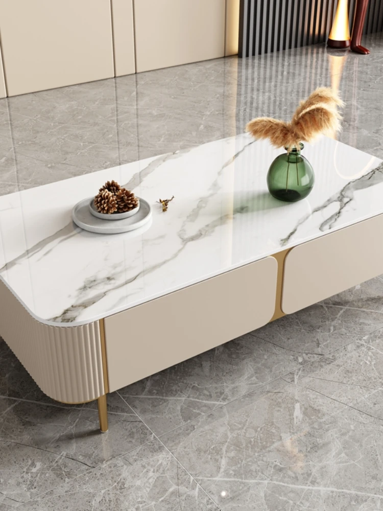 Светлый современный минималистичный чайный столик YY в большой и маленькой