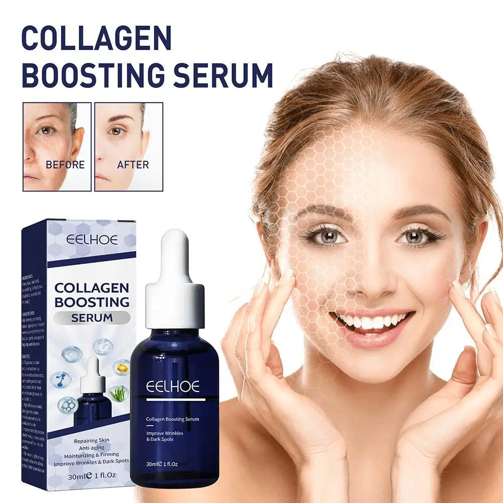 

Collagen Boosting Serum Instant Anti-Aging Reduces Wrinkles Tighten Fade Fine Lines Whitening Moisturizing Brighten Skin Care