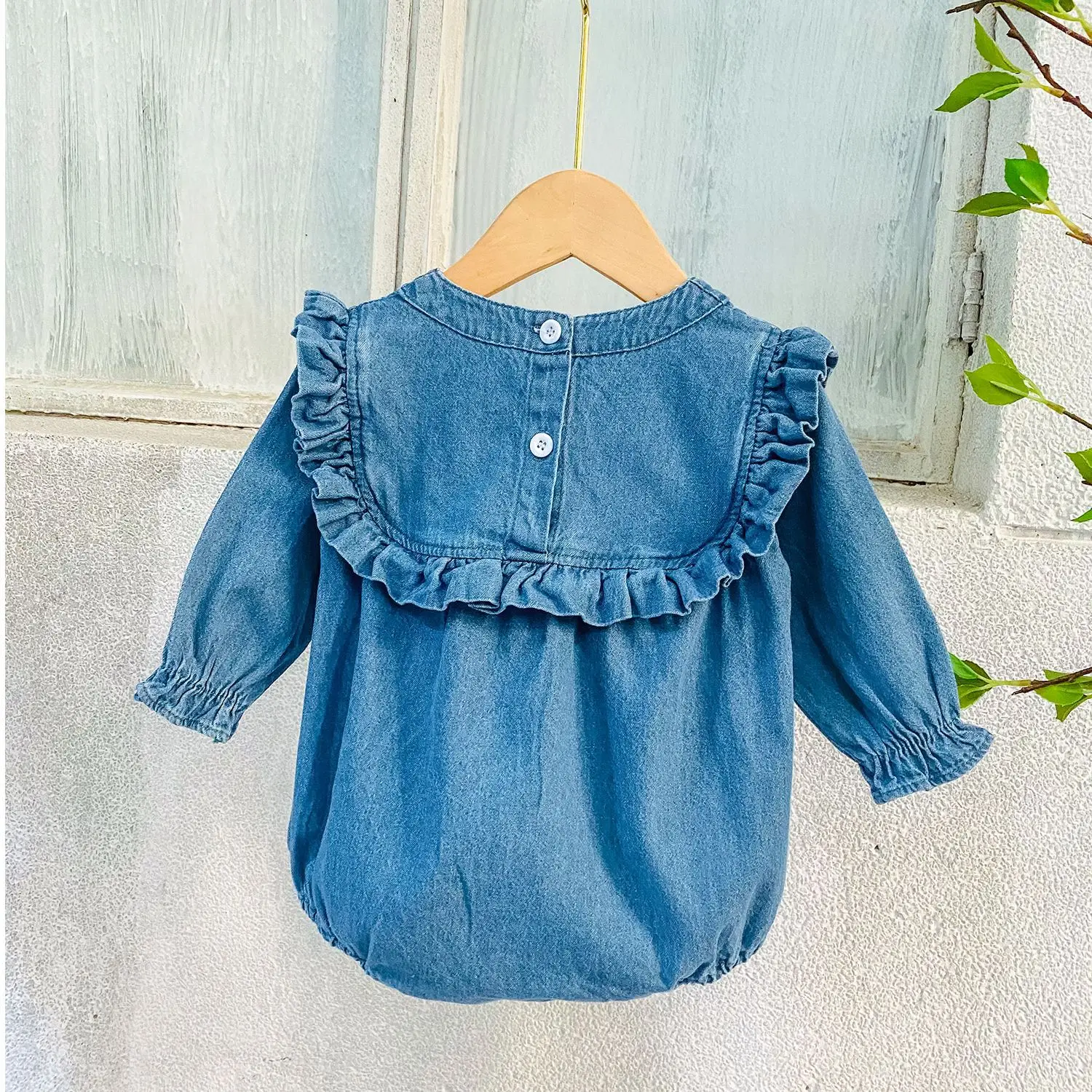 Freely Move Spring Baby Clothes Set Girl Denim Romper Jumpsuit Newborn Clothing Girls Outfit Infant Long Sleeve Squirrel Overall