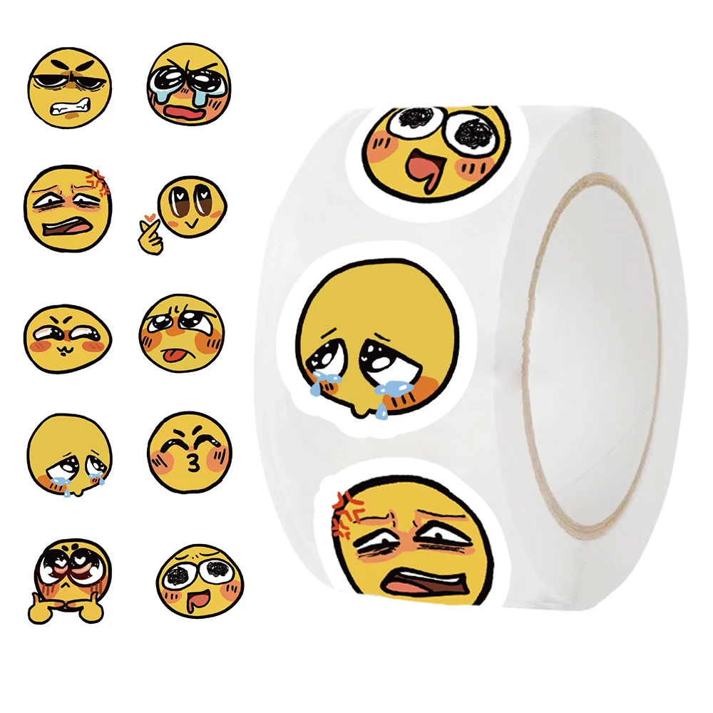 500 шт. детские наклейки на лицо желтого цвета