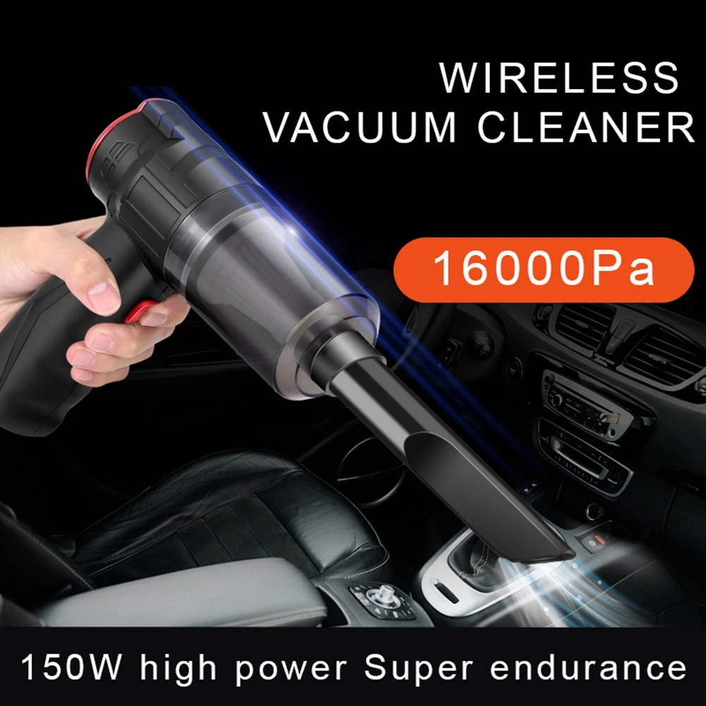 

16000Pa 150W Wireless Car Vacuum Cleaner Blowable Cordless 2 In 1 Handheld Auto Vacuums Home & Car Dual Use Mini Vacuum Cleaners