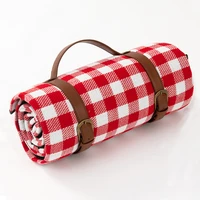 red white plaid picnic blanket outdoor foldable waterproof tent mat tablecloth thicken pad portable camping travel beach blanket