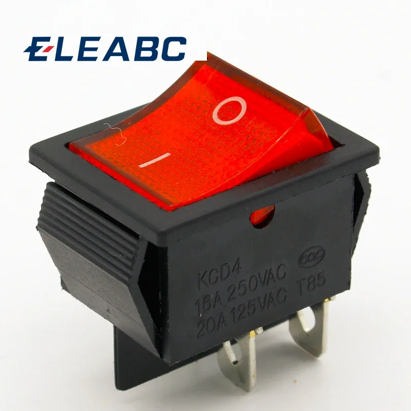 

2 шт., красный кулисный переключатель ELEABC KCD 250В 16А