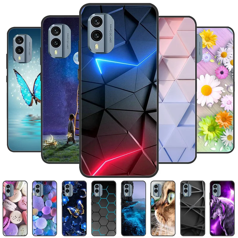 Фото Для Nokia X30 5G чехол волк Лев окрашенный ТПУ силиконовый мягкий чехол для телефона Nokia X30 2022X30 задние Чехлы черный бампер 6,43'' №1