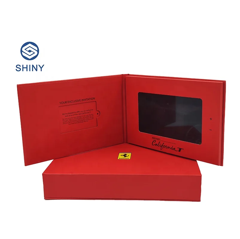 

chinese homemade video brochure video business card custom made mini video mailable greeting card with 7 inch lcd screen