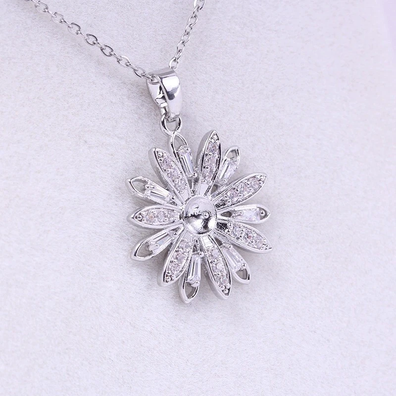 Flower Gorgeous Pendant Base Mount Finding Settings Jewelry Parts Fitting Accessories for Pearls Corals Jade Beads Crystal |