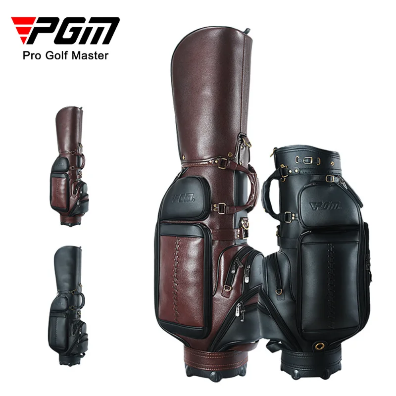 PGM Golf Bag High Quality Pu Waterproof Pull Rod Bag Men's and Women's Portable Golf Bag with Wheel