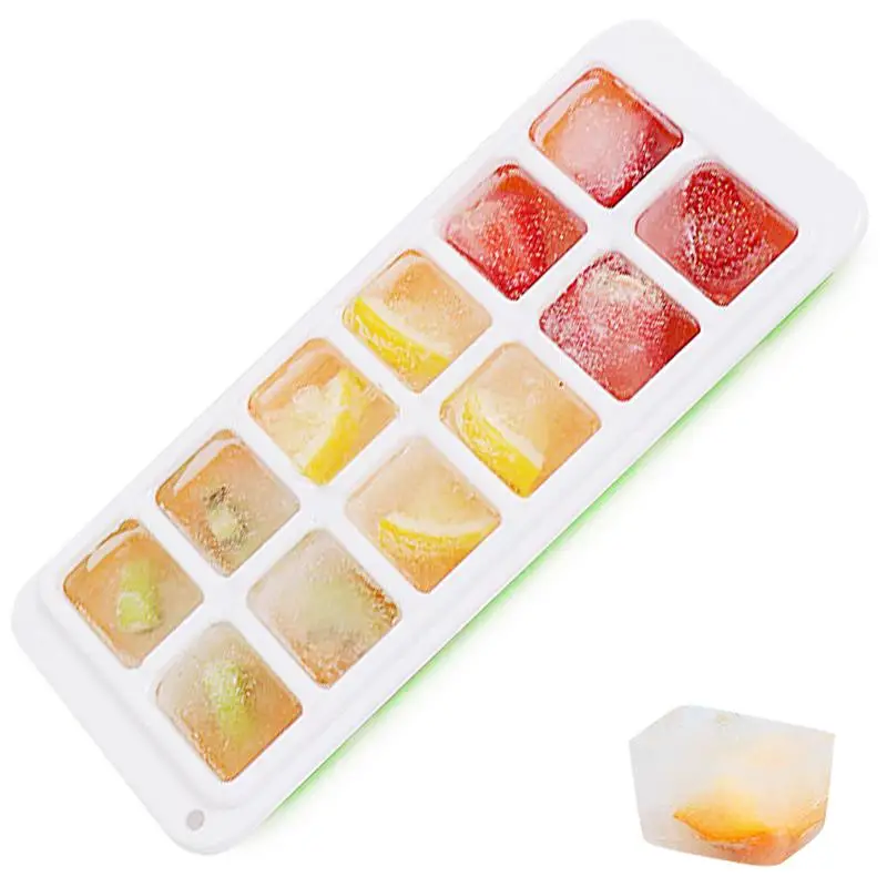 

Ice Cube Molds & Trays Durable & Reusable Ice Cube Molds For Saving Spaces & Strength Silicone Ice Maker With Lid For Homemade