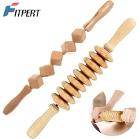 2pcsset wood muscle roller wood therapy massage tools massage rollerbody cellulite massager muscle pain reliefmassage stick