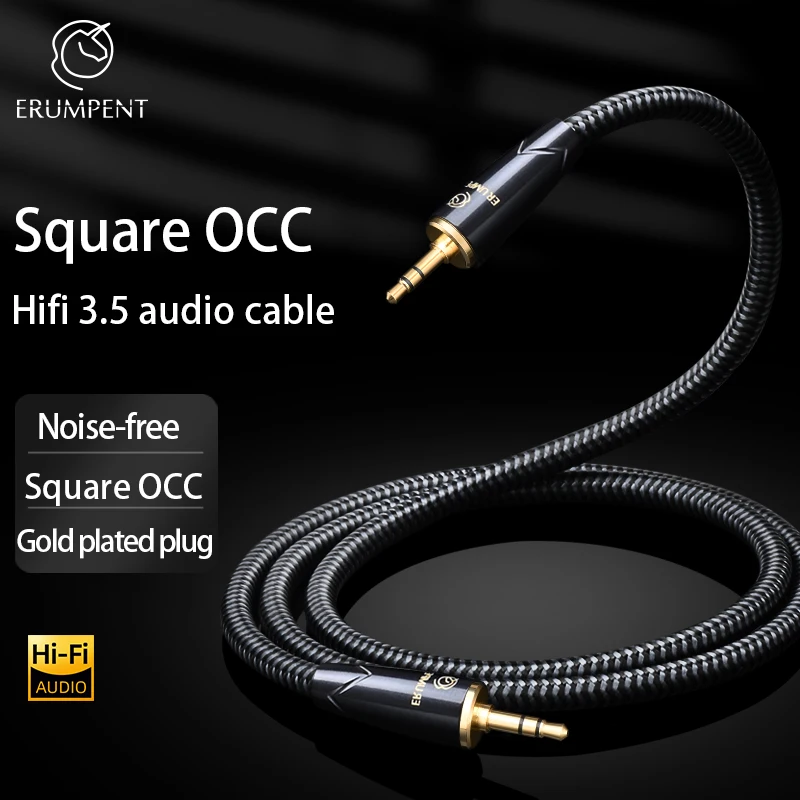 

ERUMPENT 3.5mm Aux cable Male to 3.5mm Jack Male AUX Audio Stereo Headphone Cable Jack 3.5 Aux Audio Cable Cord for Phone Earpho