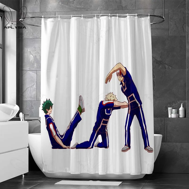 Japanese Youth Action Character Animation 3D Shower Curtain 