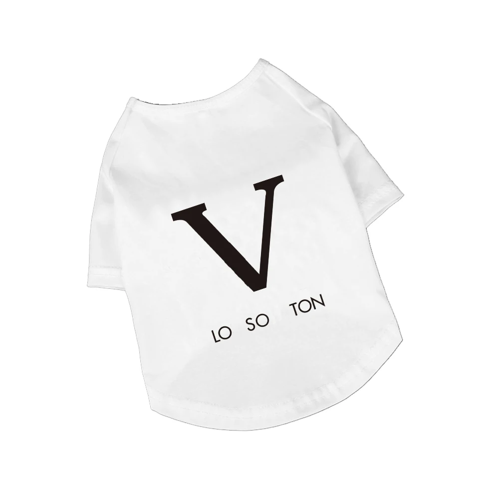 Одежда для домашних животных летняя рубашка собак кошек черная футболка с