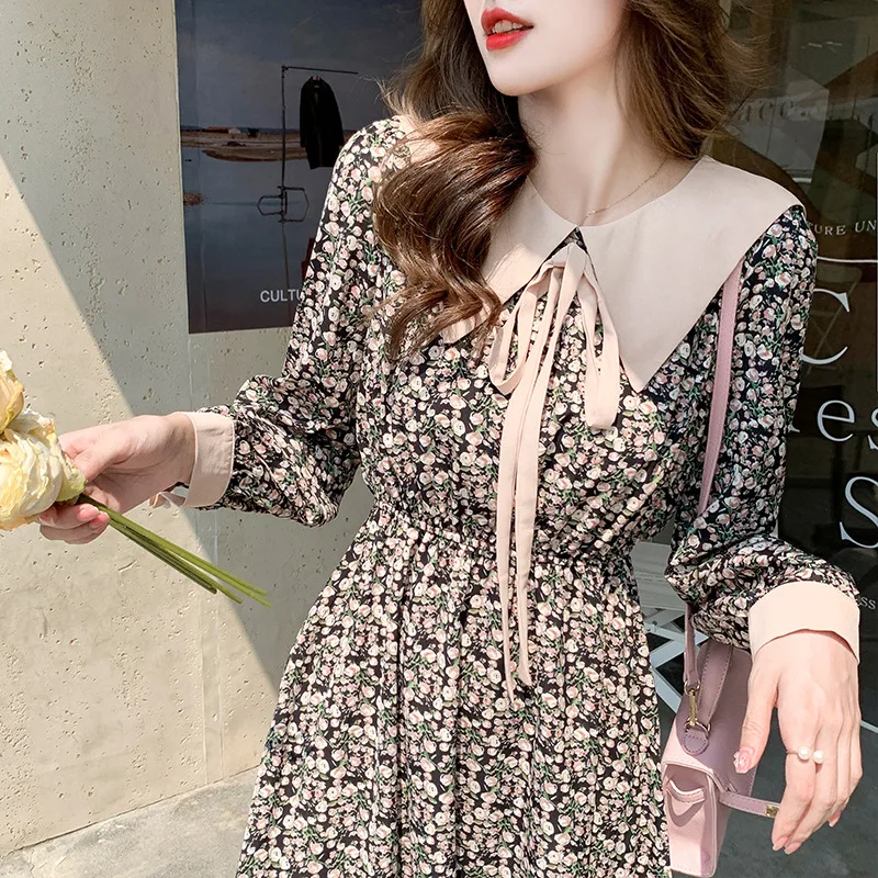 

Женское миди-платье с длинным рукавом, большие размеры