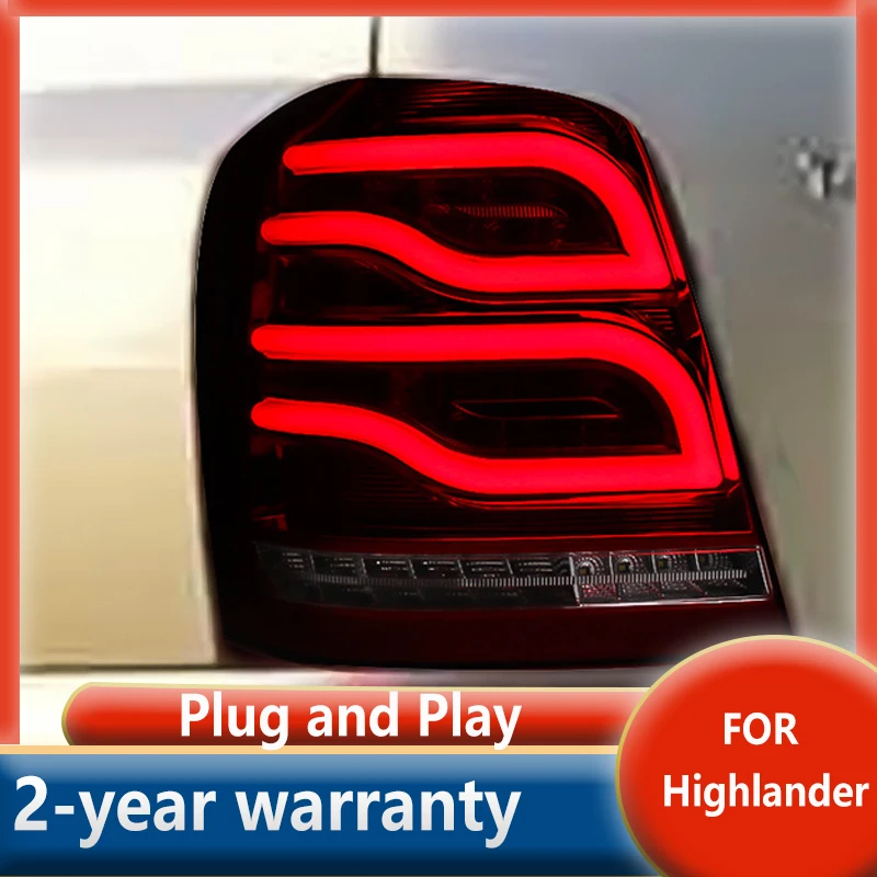 

For Highlander tail lamp 2000-2006 Kluger LED Dynamic Taillights Rear Fog Lamp Turn Signal Highlight Reversing And Brake