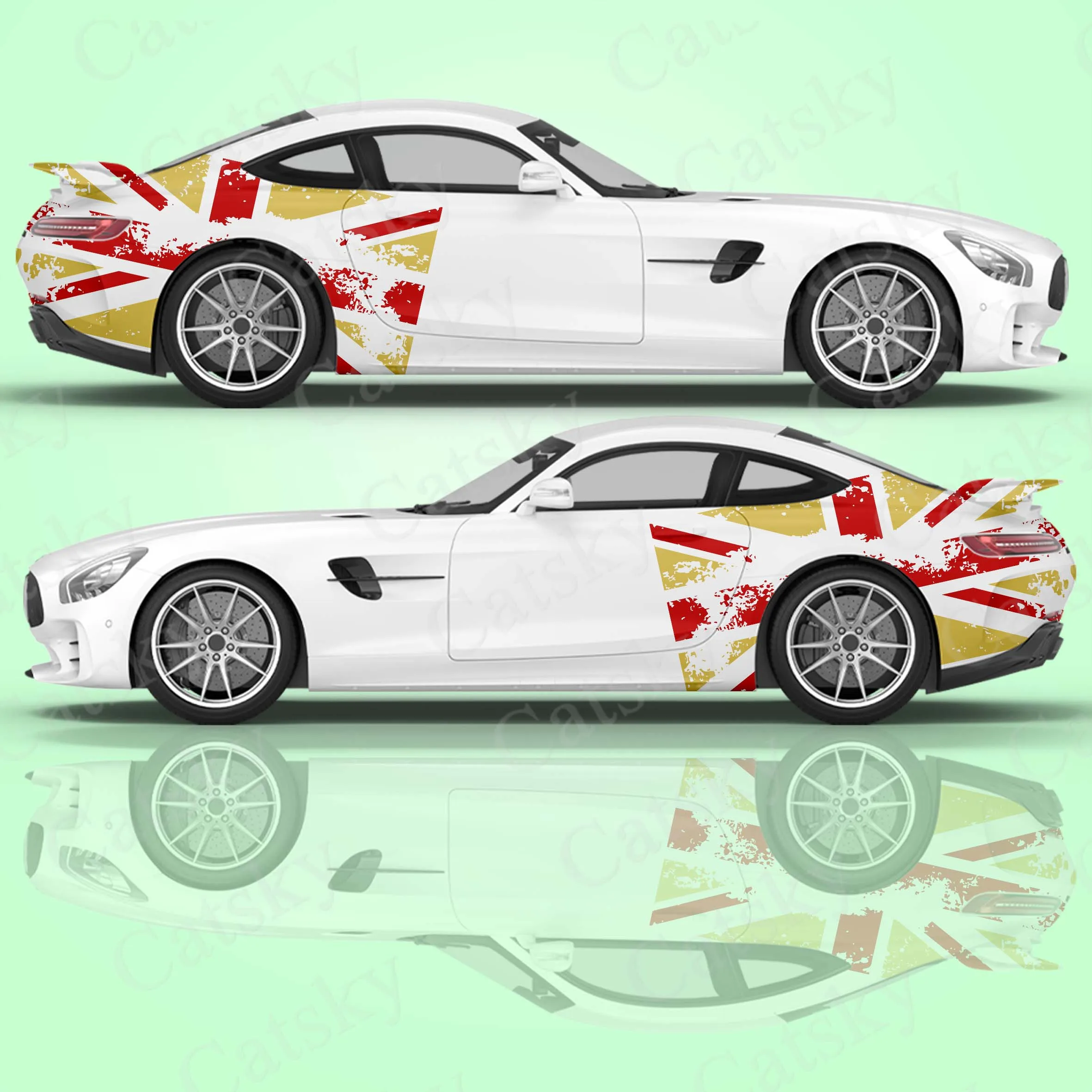 Автомобильная наклейка Union Jack боковая графика автомобиля оболочка работает на