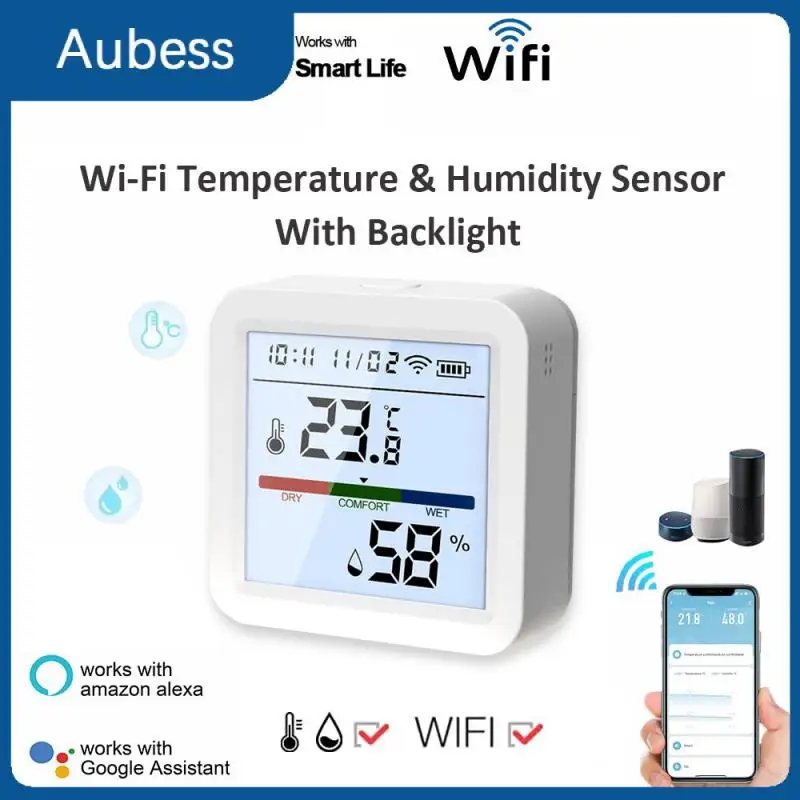 

Safe Temperature Sensor Precise Angle Adjustment Thermometer Backlight Support Hygrometer Intelligent Accessories Convenient