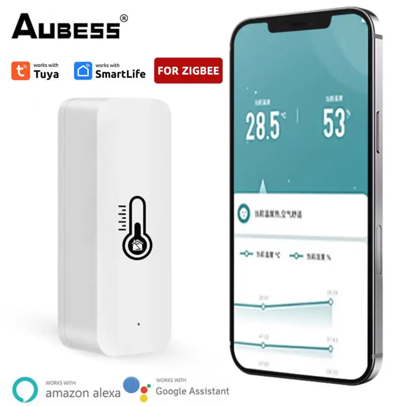 Приложение Tuya Smart Life 2*aaa термометр детектор датчик температуры и влажности с