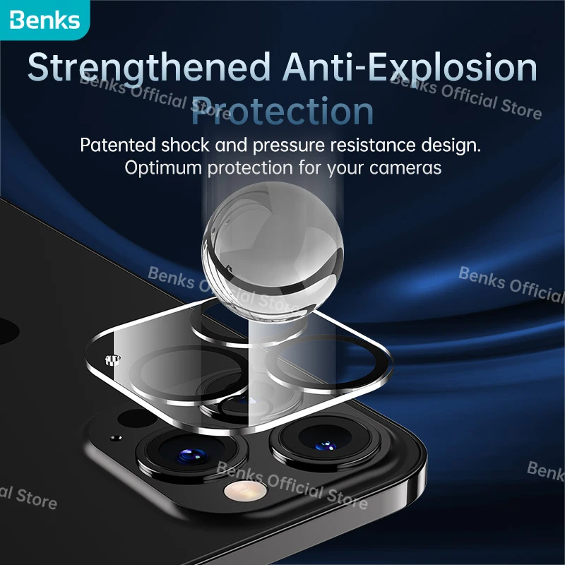 Benks New KR 0.15 mm All-in-one Full Coverage Lens Film For iPhone 13 Mini Pro Max HD Explosion-proof Scratch-proof Camera Film