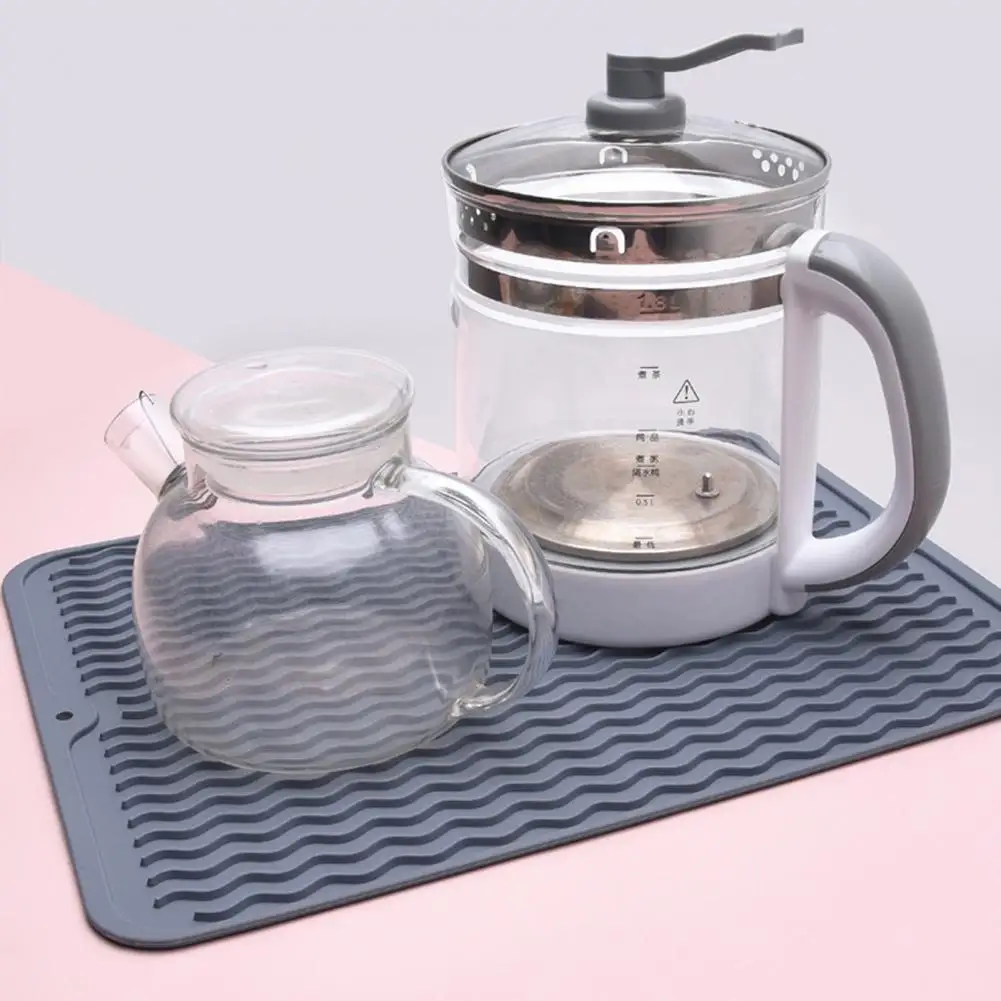 

Drying Mat Useful Rectangular Wear-resistant Convenient Storage Drying Mat for Kitchen Counter Dish Drying Mat Drying Pad