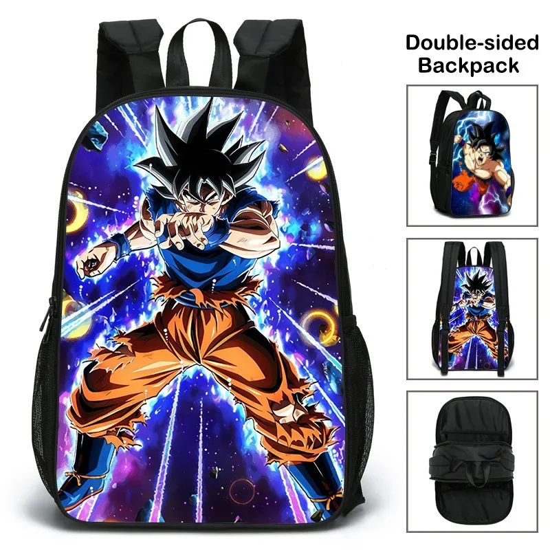 

3D Printing Double-sided School Bag New Dragon Ball Goku Primary School Student Backpack children's backpack boys and girls