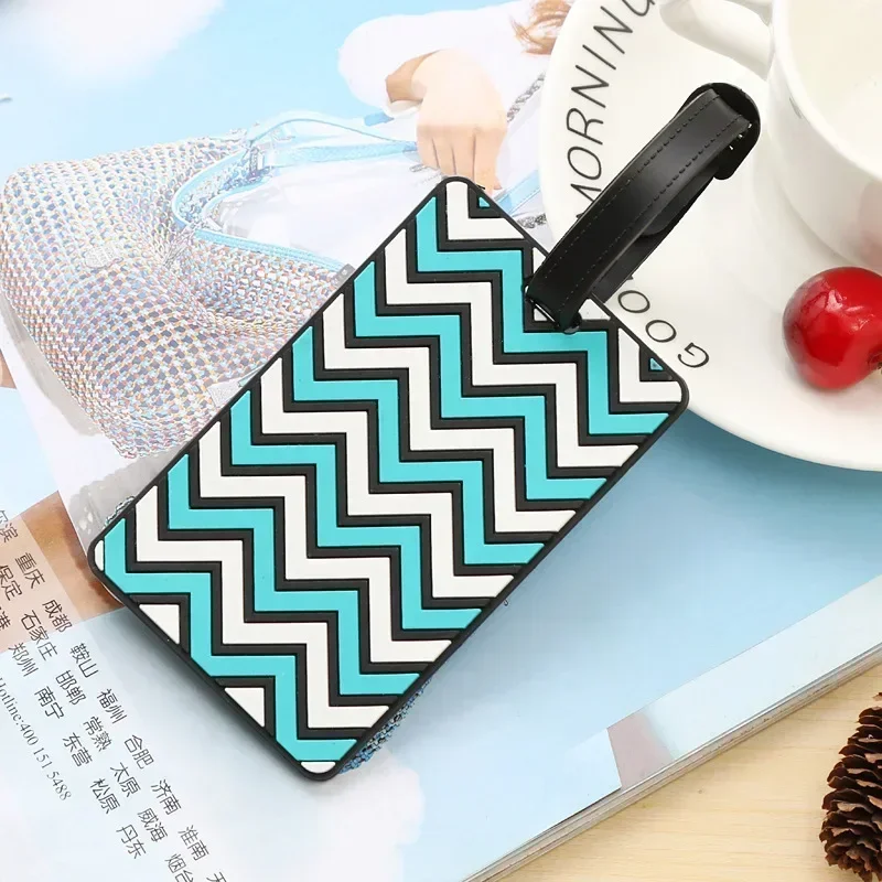 Геометрические бирки для багажа ПВХ наименование держатель адресной этикетки