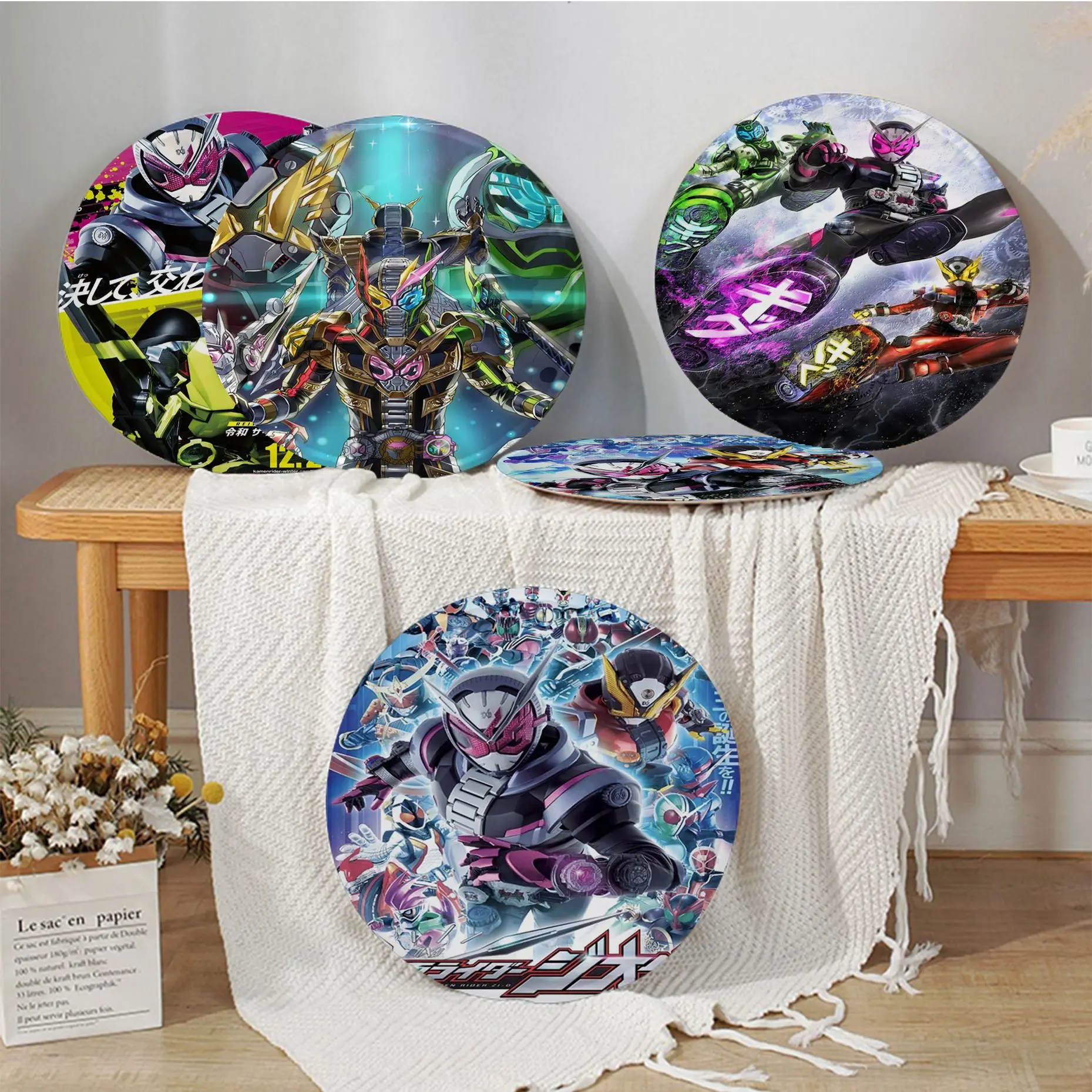 

BANDAI Kamen Rider Zi-O Art Chair Mat Soft Pad Seat Cushion For Dining Patio Home Office Indoor Outdoor Garden Chair Mat Pad
