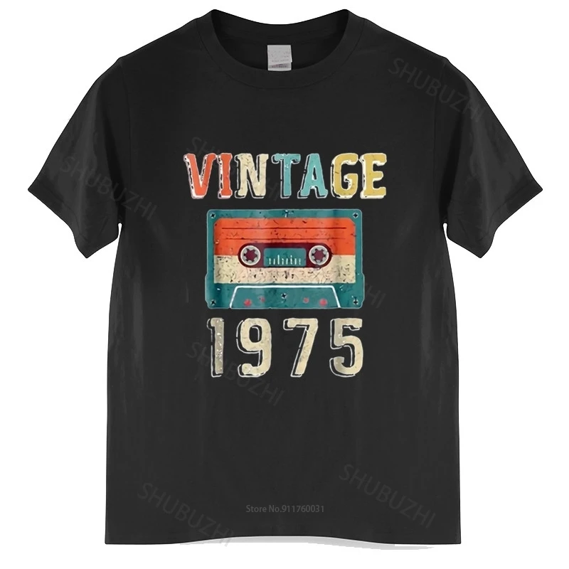 

Homme t shirt summer men t-shirt 46Rd Birthday Gift Vintage 1975 43 Years Old Mixtape T Shirt brand top tees unisex teeshirt