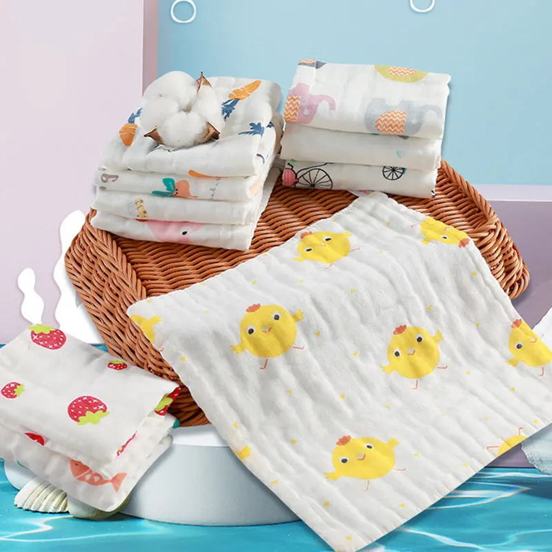 

6-слойное хлопковое детское слюнявчик тканевые Слюнявчики детские нагрудники высокоплотная хлопковая Марля квадратное полотенце детское ...