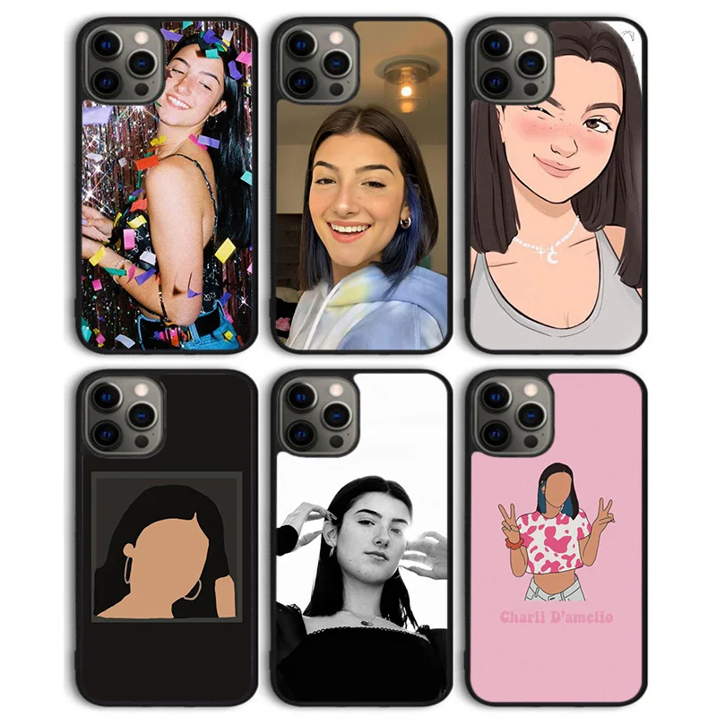 Эстетичный чехол Charli dɺrelio для телефона задняя крышка iPhone 15 SE2020 14 13 11 12 Pro Max mini XS XR