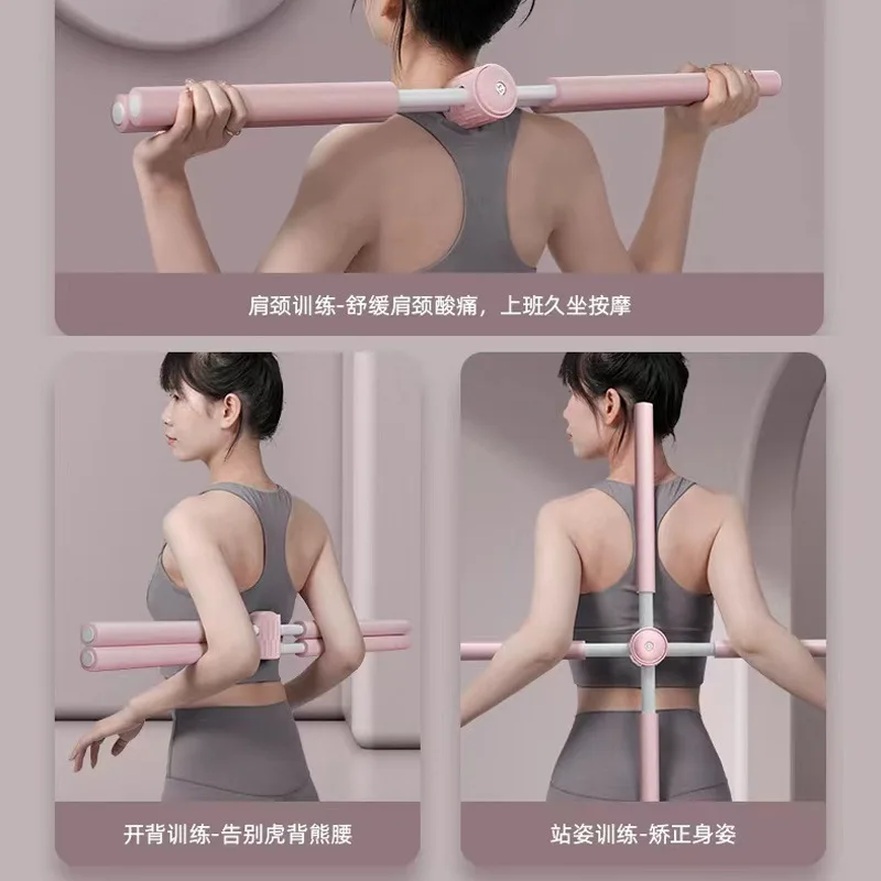 

Adjustable Yoga Sticks Stretching Tool Shoulder Back Corrective Stick Yoga Accessories Open Shoulder Beauty Back Shape Trainer
