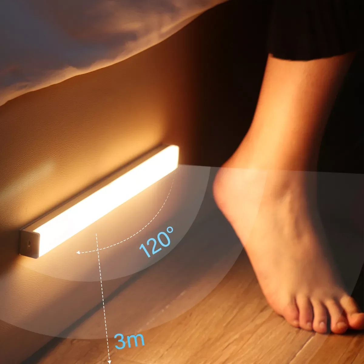 

Sensor Wireless LED Night Lights USB Rechargeable 20 30 40 cm Night lamp For Kitchen Cabinet Wardrobe Lamp Bedroom Decor