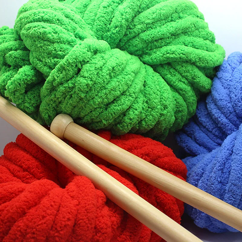 

250g/Ball Thick Yarn Super Soft Warm Chenille Blanket Yarn DIY Coarse Wool Yarn Knitting Blanket Crochet Yarn