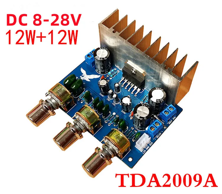 

ST оригинальная двухканальная Плата усилителя звука TDA2009A с тюнинговой платой 12 В переменного и постоянного тока 8-28 В постоянного тока