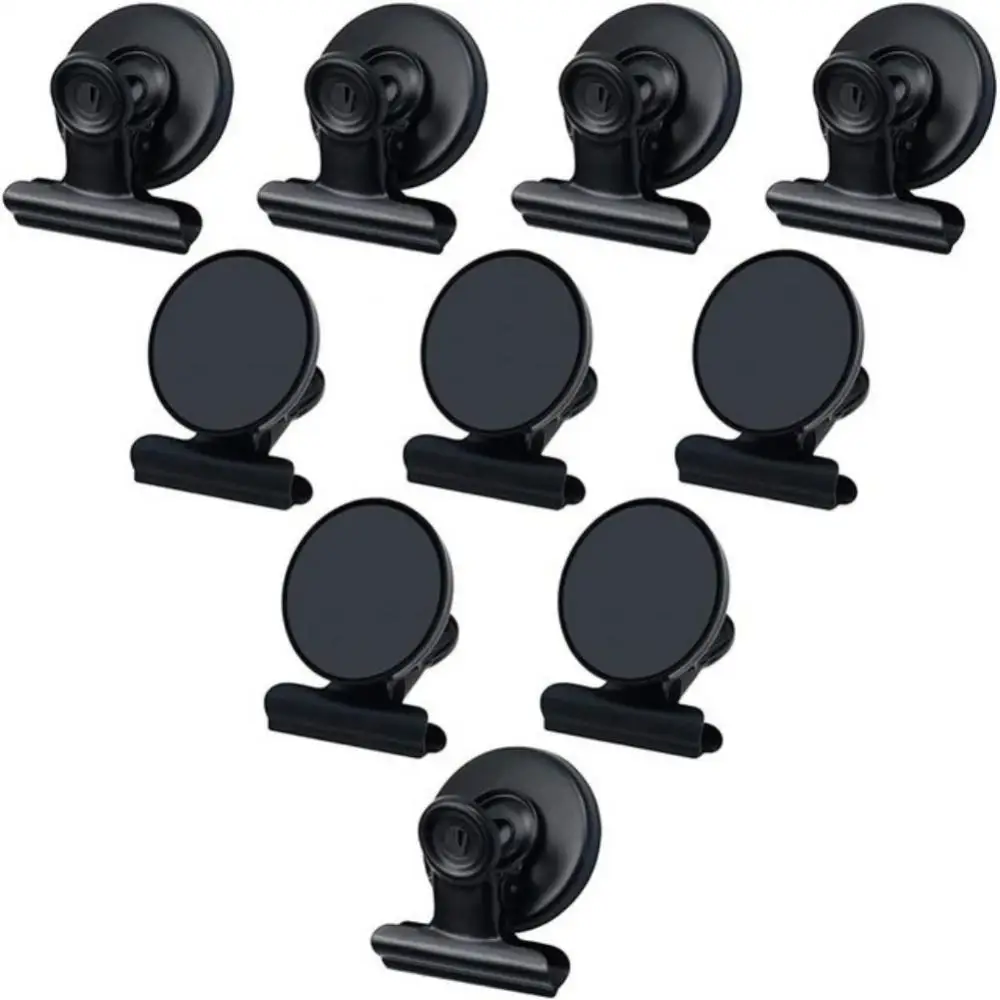 

Магнитные зажимы для холодильника, 1 шт., черные/серебристые металлические круглые зажимы для крепления, 30 мм, офисные принадлежности, зажим ...