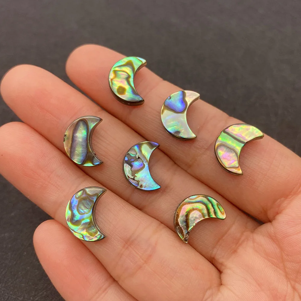 

Бусины Из Натурального абалона, бусины в форме полумесяца, рассыпчатые, 8 х10 мм, очаровательные модные ювелирные изделия «сделай сам», для из...