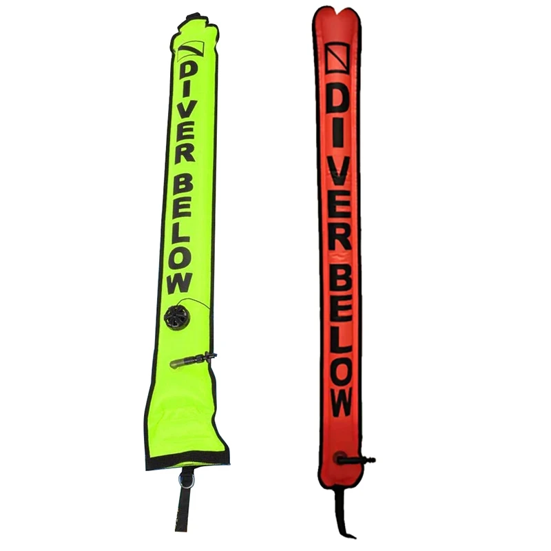 

115Cm Scuba Diving Surface Marker Buoy Signal Tube Sausage SMB Gear For Underwater Diving Snorkeling