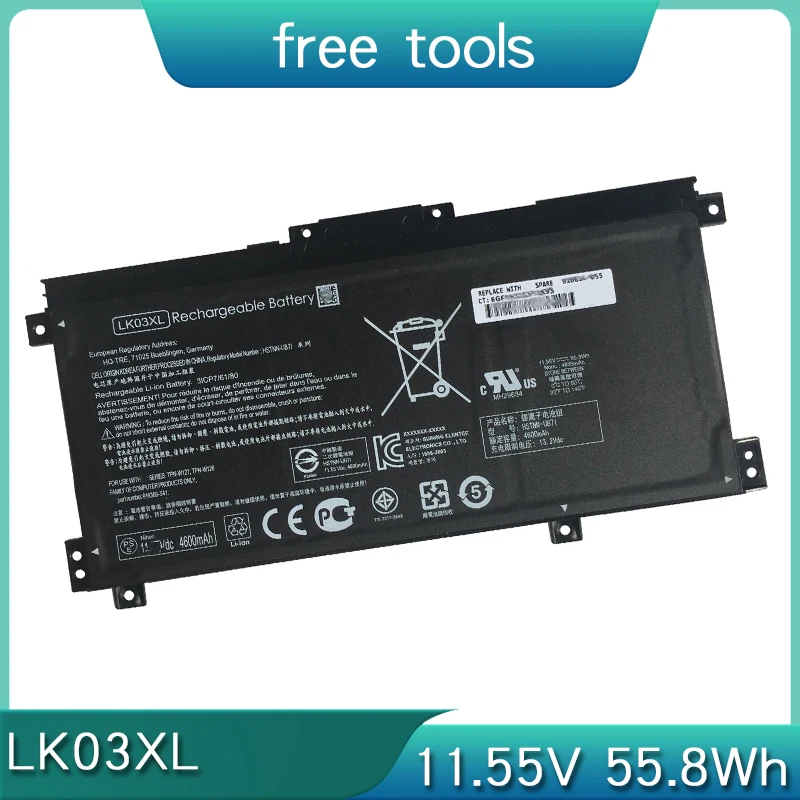 LK03XL Аккумулятор 11 55 В 8 Втч для HP envy 15 x360 15-bp 15-cn 15-BP 15-BQ TPN-W127 W128 W129 W132 HSTNN-LB7U UB7I UB7O IB8M LB8J