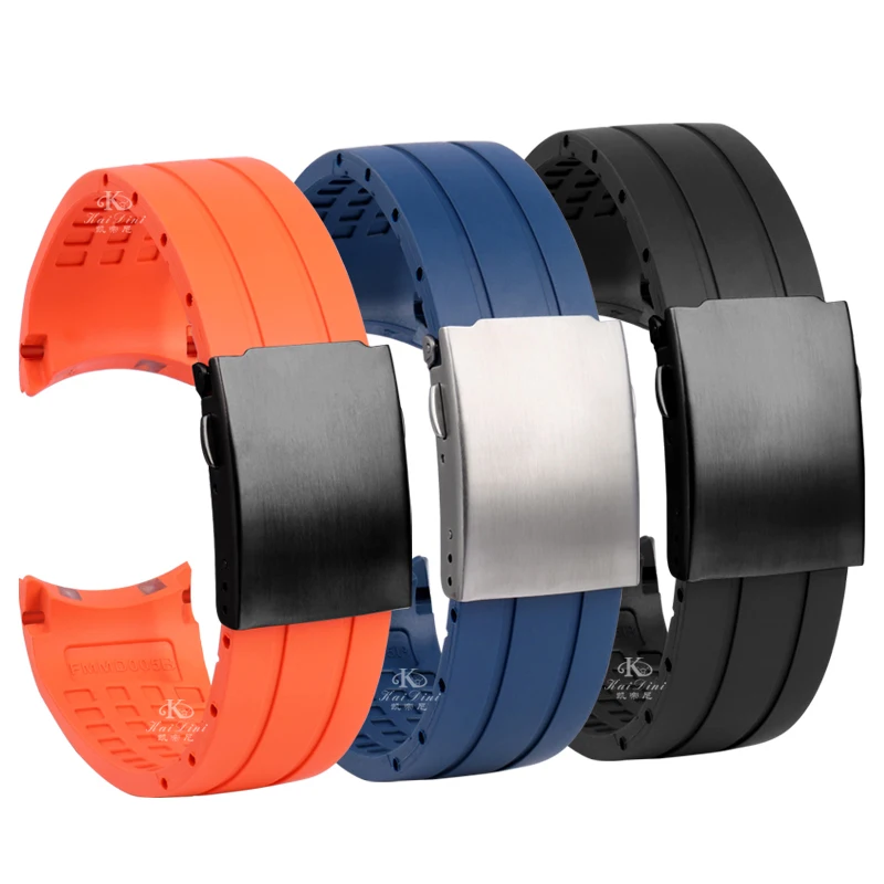 Ремешок силиконовый для Mido Multifort M005 Citizen Skyhawk JY8030 8035 22 мм 23