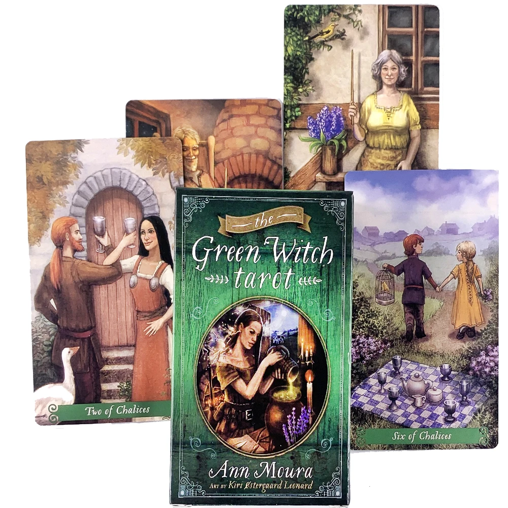 

Карты с зеленой ведьмой Таро, оккультные игры для вечевечерние, настольные игры для взрослых, высокое качество, Специальный стиль